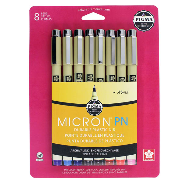 Pigma Micron Plastic Nib (assorted 8 piece set) Sakura