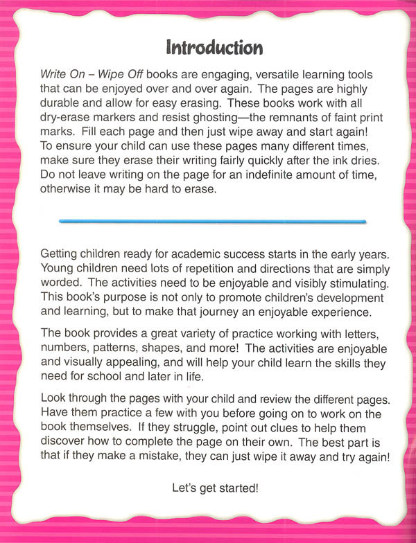 Write-On/Wipe-Off Preschool Activities | Teacher Created Resources ...