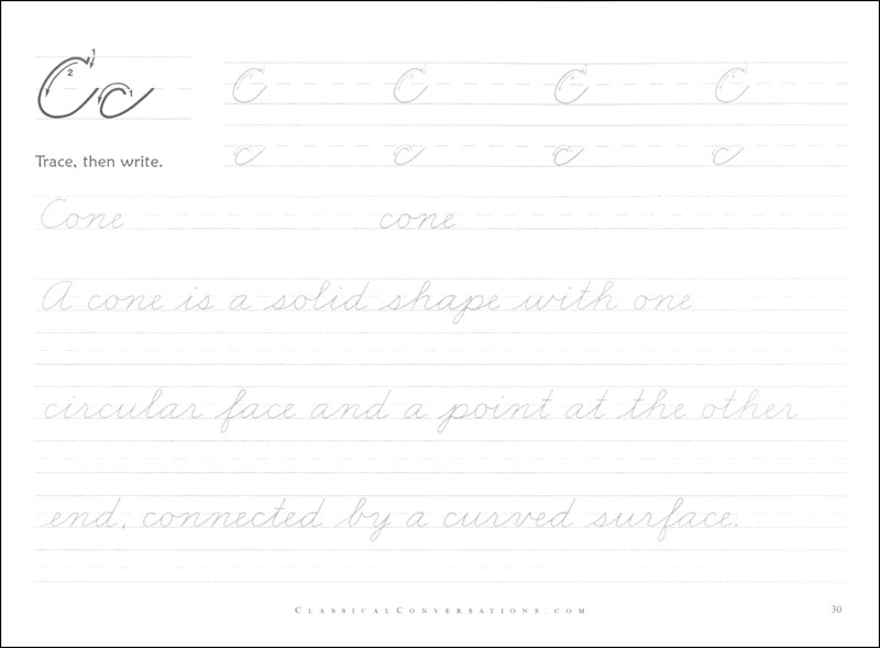 Prescripts Cursive Words and Drawing Math Terms Classical