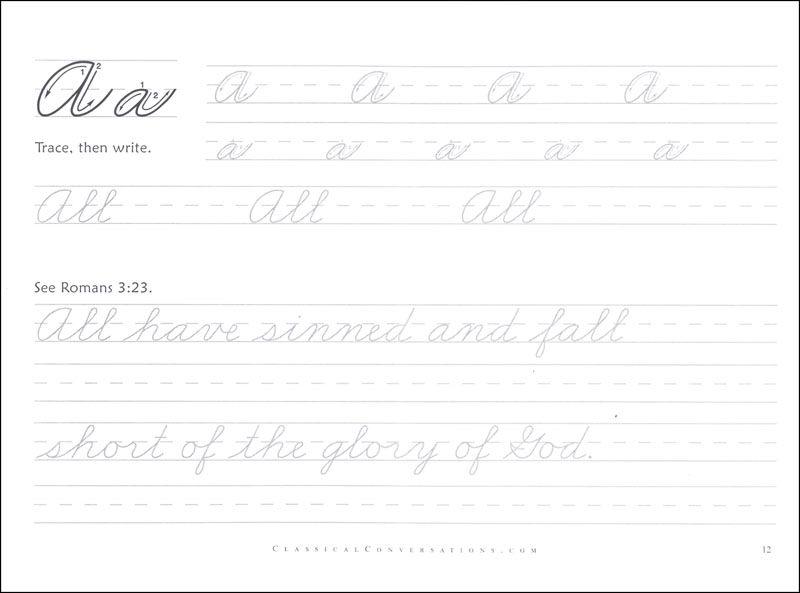 Prescripts Cursive Words and Drawing: Scripture | Classical ...