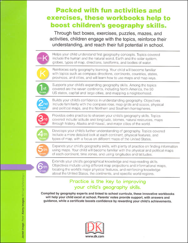 DK Workbook Geography Sixth Grade Dorling Kindersley 9781465444257