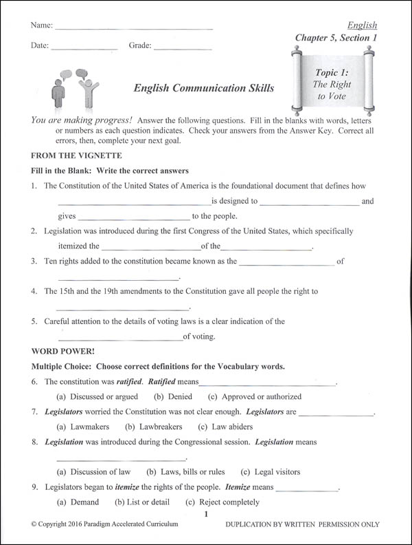english-communication-skills-chapter-5-activities-paradigm-accelerated-curriculum-9781594761096