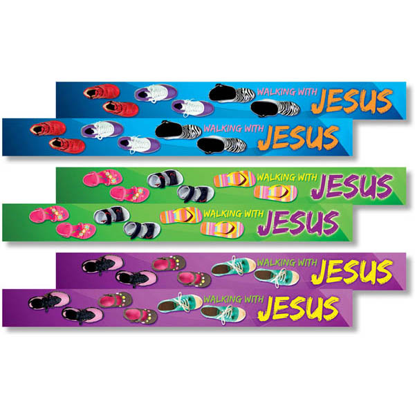 Arm Charms - Walking With Jesus (72 per package)