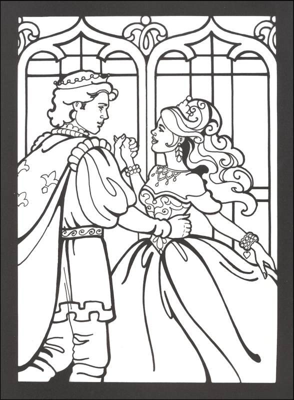 Princess Leonora Stained Glass Coloring Book | Dover Publications ...