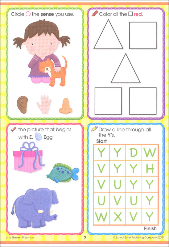 Little Thinkers Preschool (64 pages) | School Zone | 9781601599483