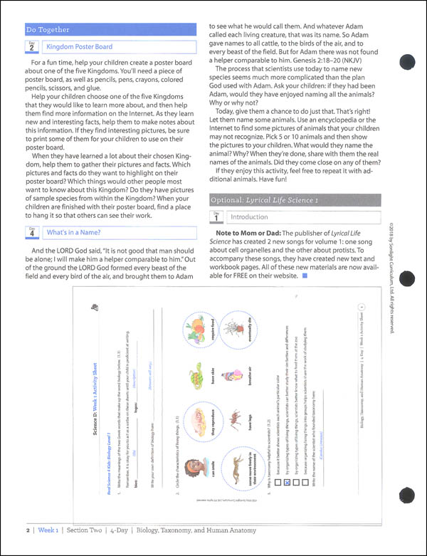 Sonlight Science Instructor Guide Level D 4-Day | Sonlight