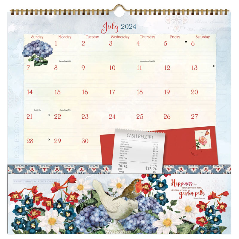 Botanical Gardens 2024 Note Nook Wall Calendar | Avalanche Publishing