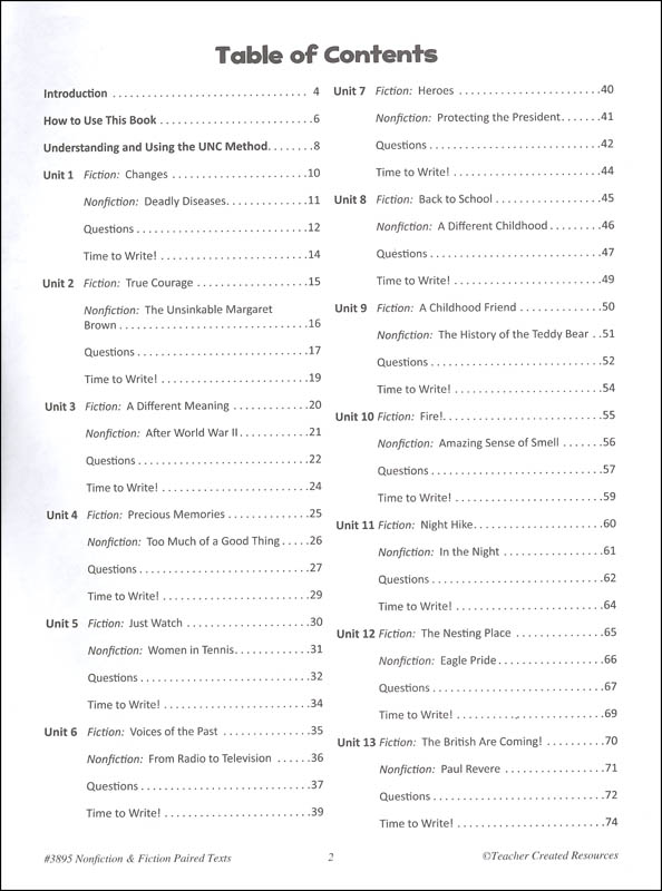 Nonfiction and Fiction Paired Texts Grade 5 | Teacher Created Resources