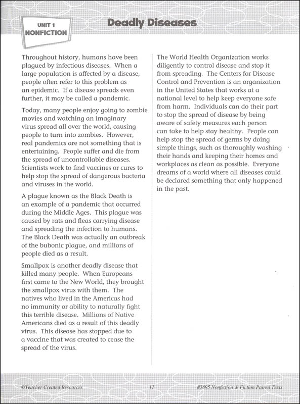 Nonfiction and Fiction Paired Texts Grade 5 | Teacher Created Resources