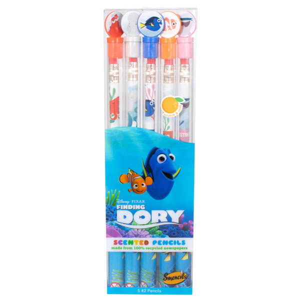 New FINDING DORY 6 Pack WOODEN PENCILS No 2 Lead Real Wood DISNEY PIXAR 