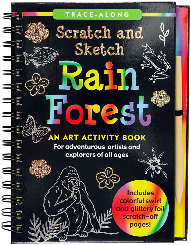 Rain Forest Trace-Along Scratch & Sketch Activity Book