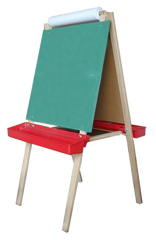 Deluxe Child's Easel with Red Trays 48" Beka