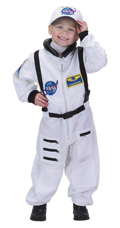 Jr. Astronaut Suit with Embroidered Cap - size 12/14 (White)