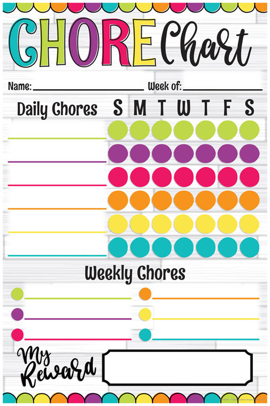 Magnetic Write & Wipe DIY Dots Chore Chart