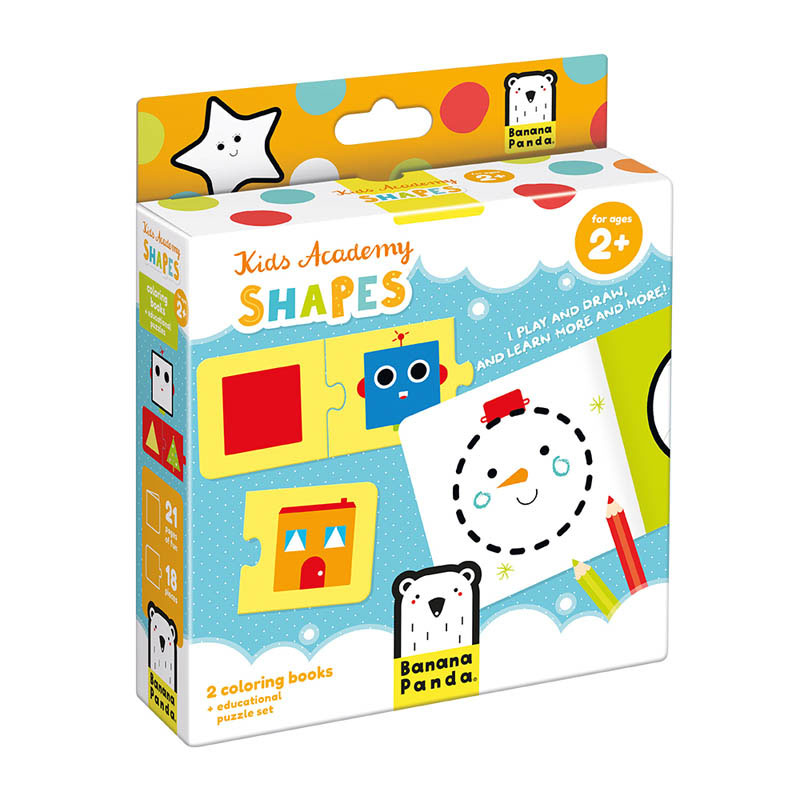 Kids Academy: Shapes (coloring books and puzzles)