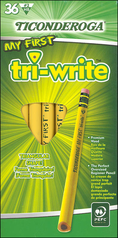 Laddie Tri-Write Beginner with Eraser - 36 count