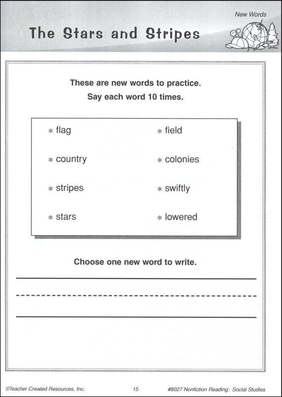 Nonfiction Readng CompSocial Studies Gr 12 Teacher Created