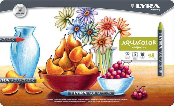 Lyra Aquacolor Crayons - 48 Count