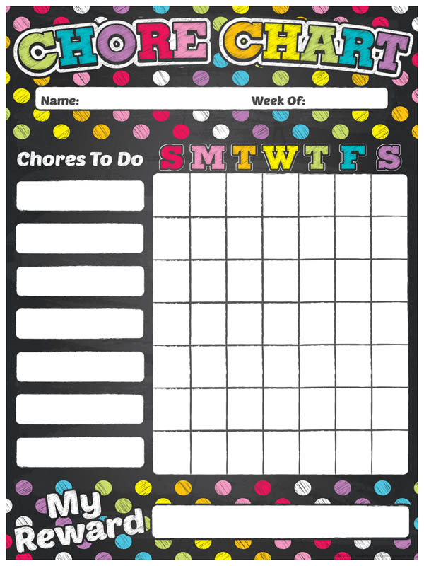 Magnetic Write & Wipe Neon Chalk Mini Chore Chart