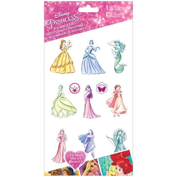 Disney Princess Pop up Stickers (4x8)