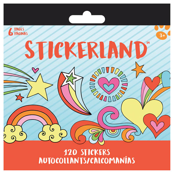 Hearts Stars Rainbows Mini Stickerland Pad - 6 Pages