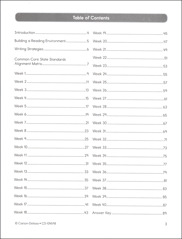 common core language arts 4 today grade 3 carson dellosa 9781624426063