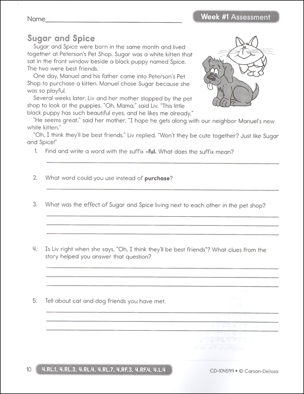 common core language arts 4 today grade 4 carson dellosa