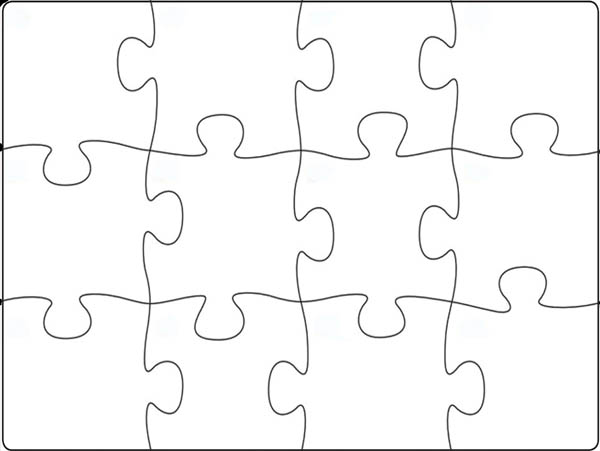Bare Blank Puzzle (12 piece)