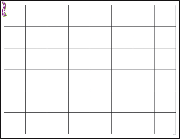 Graphing Grid Wipe-Off Chart (Large Squares)