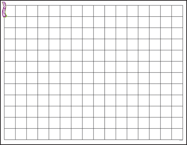 Graphing Grid Wipe-Off Chart (Small Squares)