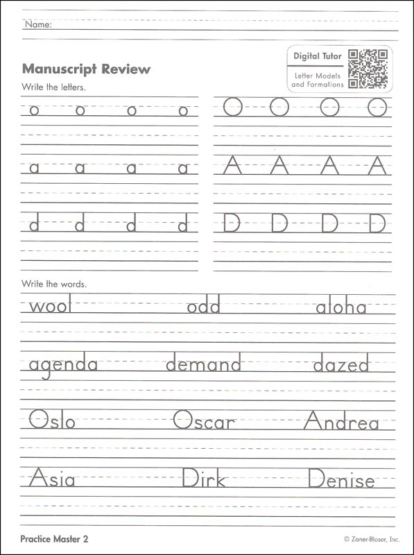 Zaner-Bloser Handwriting Grade 3 Homeschool Bundle - Student Edition