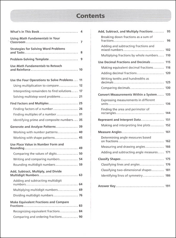 Math Fundamentals Grade 4 | Evan-Moor | 9781629383309