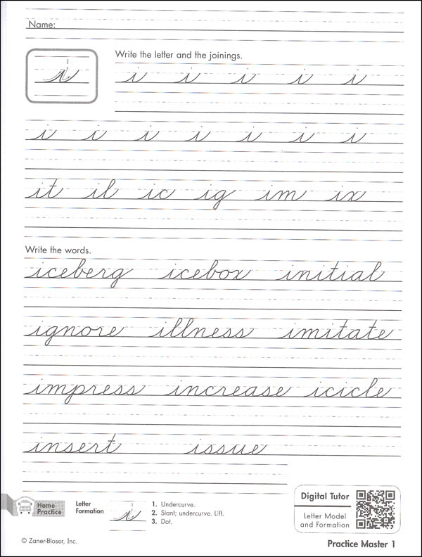 Zaner-Bloser Handwriting Grade 4 Homeschool Bundle - Student Edition ...