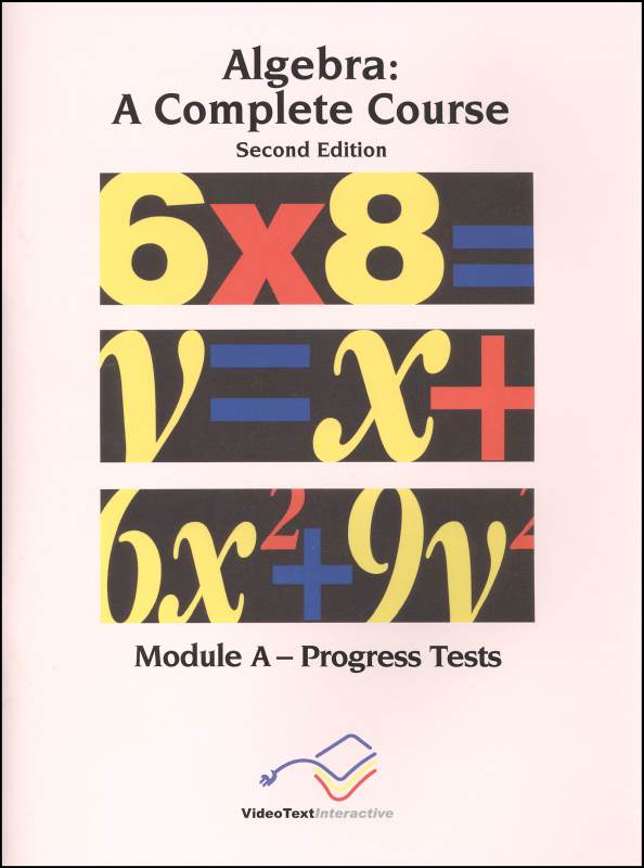 Algebra Module A Progress Tests
