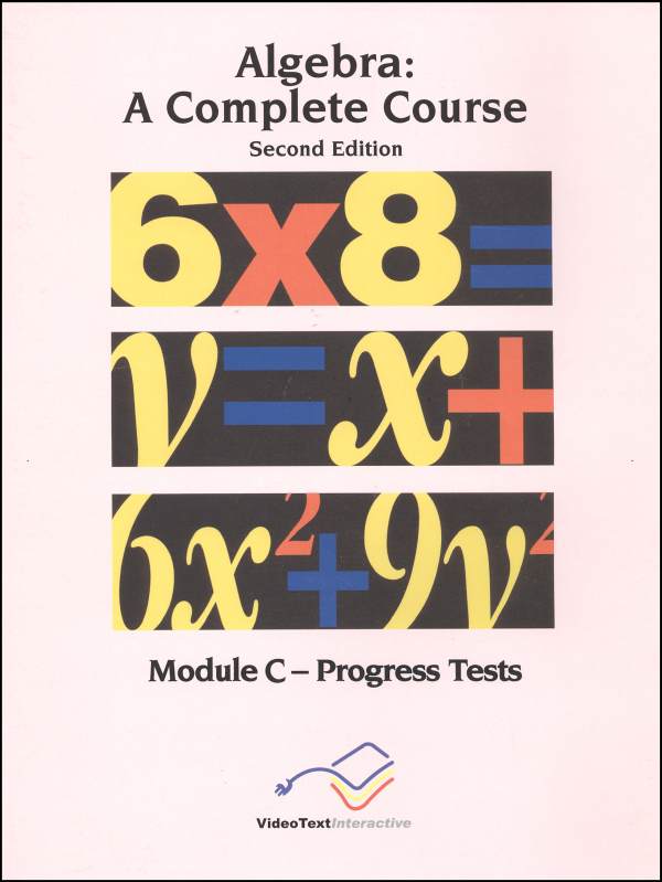 Algebra Module C Progress Tests