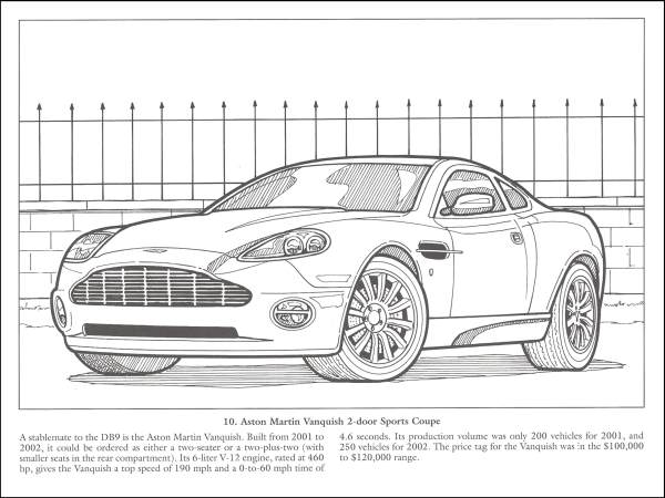 Download Luxury Cars Coloring Book Dover Publications 9780486444369