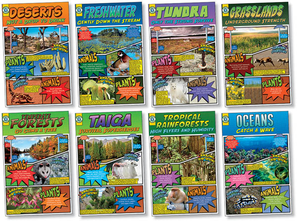 Biomes Posters set of 8 (11" x 17")