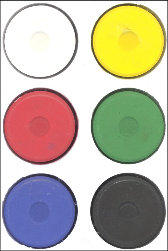 Tempera Blocks 6 Primary Colors in Tray Jack Richeson