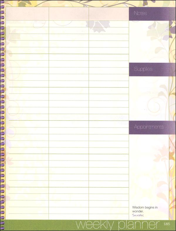 Ultimate Homeschool Planner with Yellow Cover | Apologia | 9781935495659