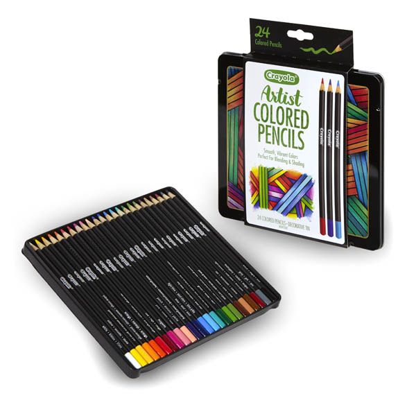 Crayola Signature Artist Colored Pencils in Tin (24 count) Crayola