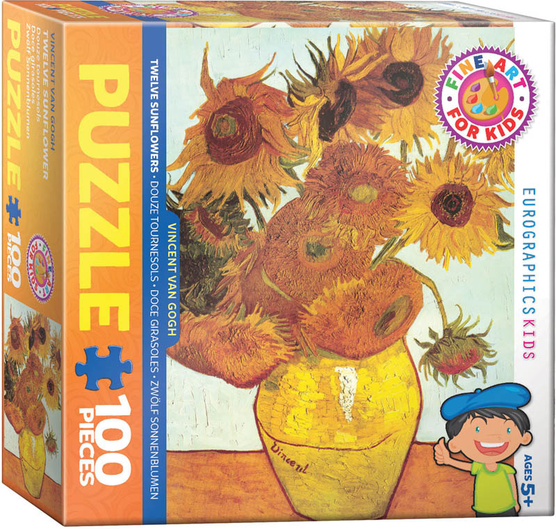 Vincent van Gogh: Twelve Sunflowers Puzzle - 100 pieces (Fine Art for Kids Puzzles)