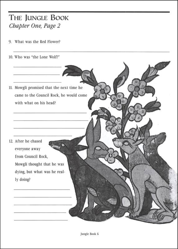 jungle book comprehension guide veritas press 9781932168693