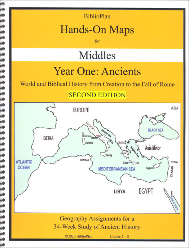 BiblioPlan Ancient History Hands-On Maps Middles, 2nd Edition