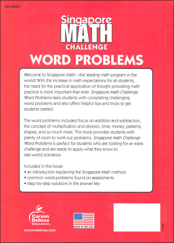 Singapore Math Challenge: Word Problems Grades 2+ | Thinking Kids ...