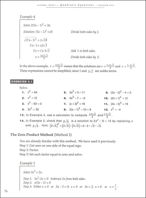 Algebra Book 2 (Straight Forward Math) Garlic Press 9781930820050