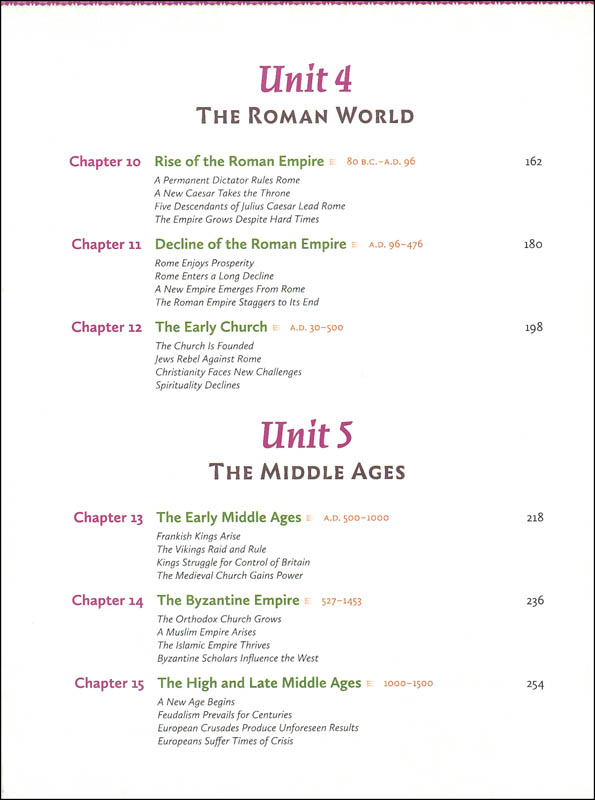 Social Studies Grade 7 Textbook Across the Ages Christian Light