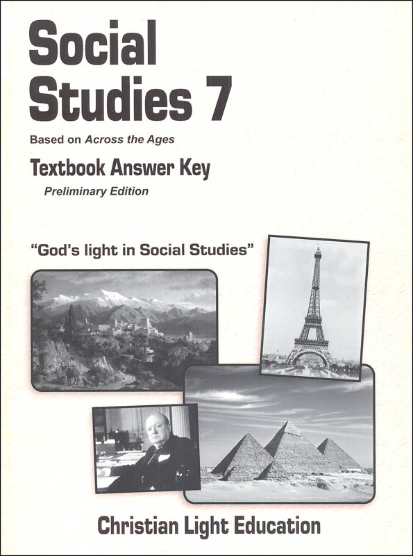 Social Studies Grade 7 Textbook Answer Key Christian Light