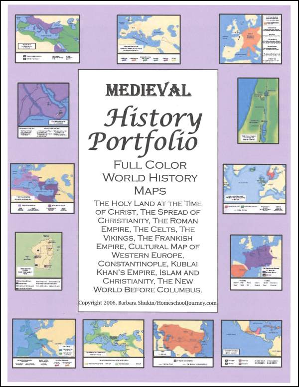 Medieval History Portfolio Full Color Maps | History Portfolio