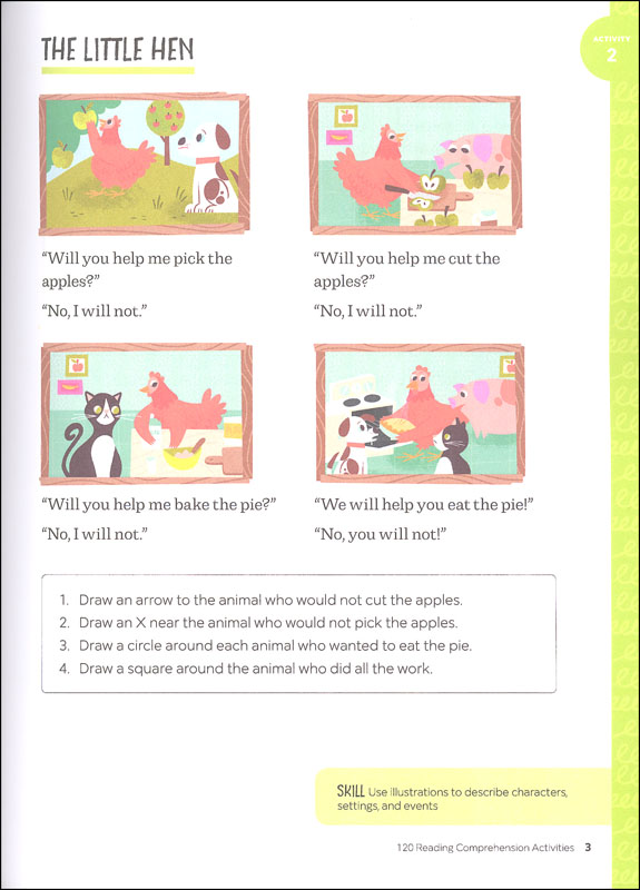 big book of reading comprehension activities grade 1