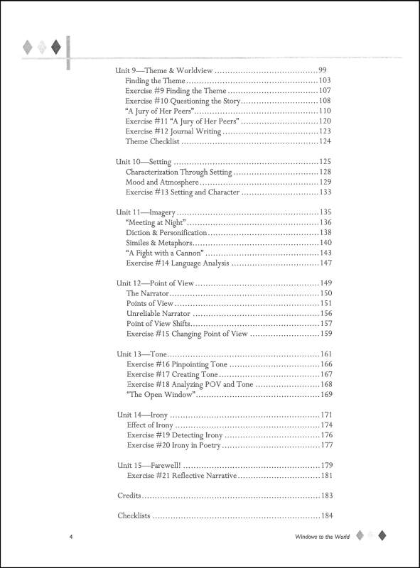 Windows to the World Introduction to Literary Analysis Student Institute for Excellence in